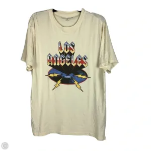Top Short Sleeve Basic By Lucky Brand In Cream, Size: Xl