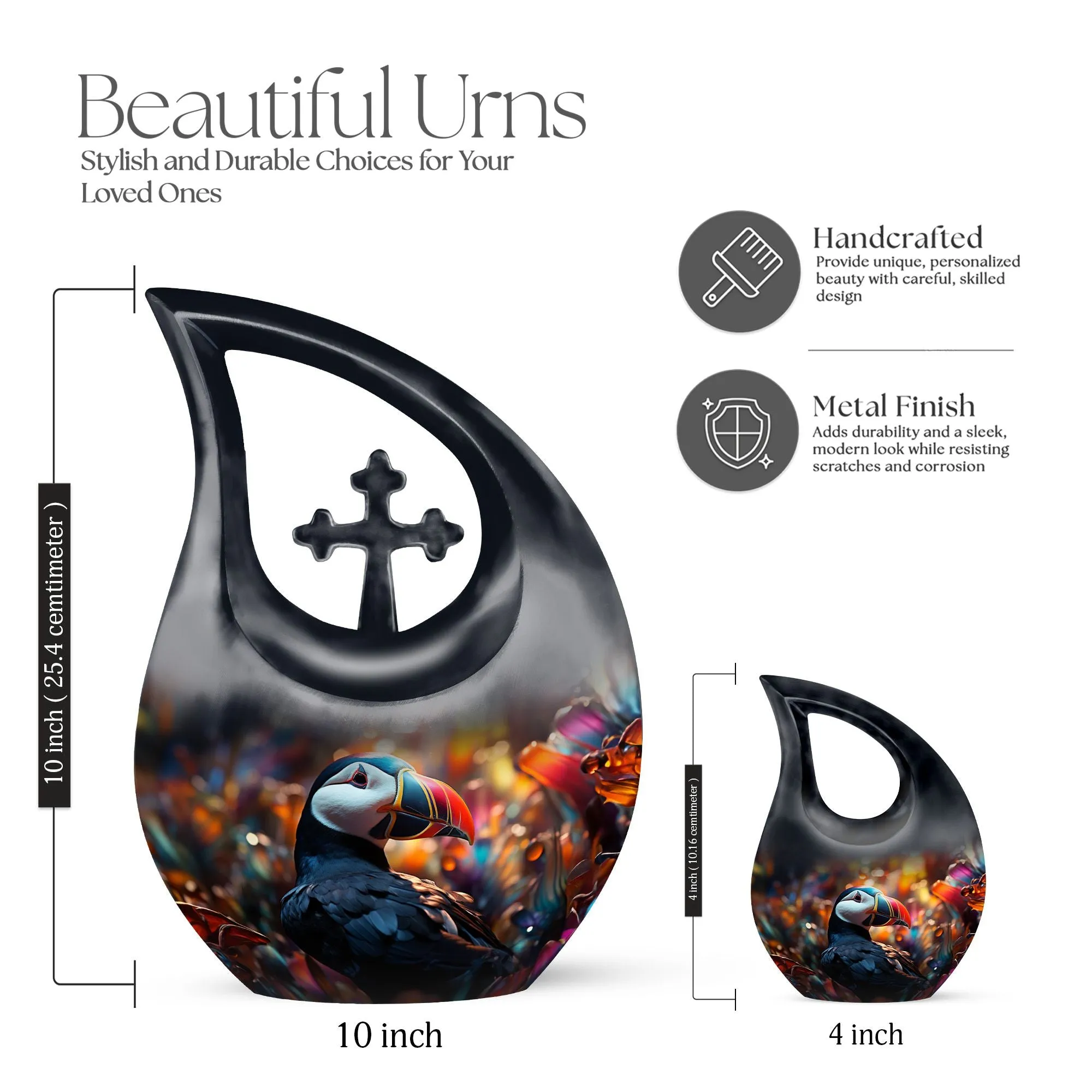 Toucans Eternal Rest: Personalized Cross-Drop Human Ashes Urn
