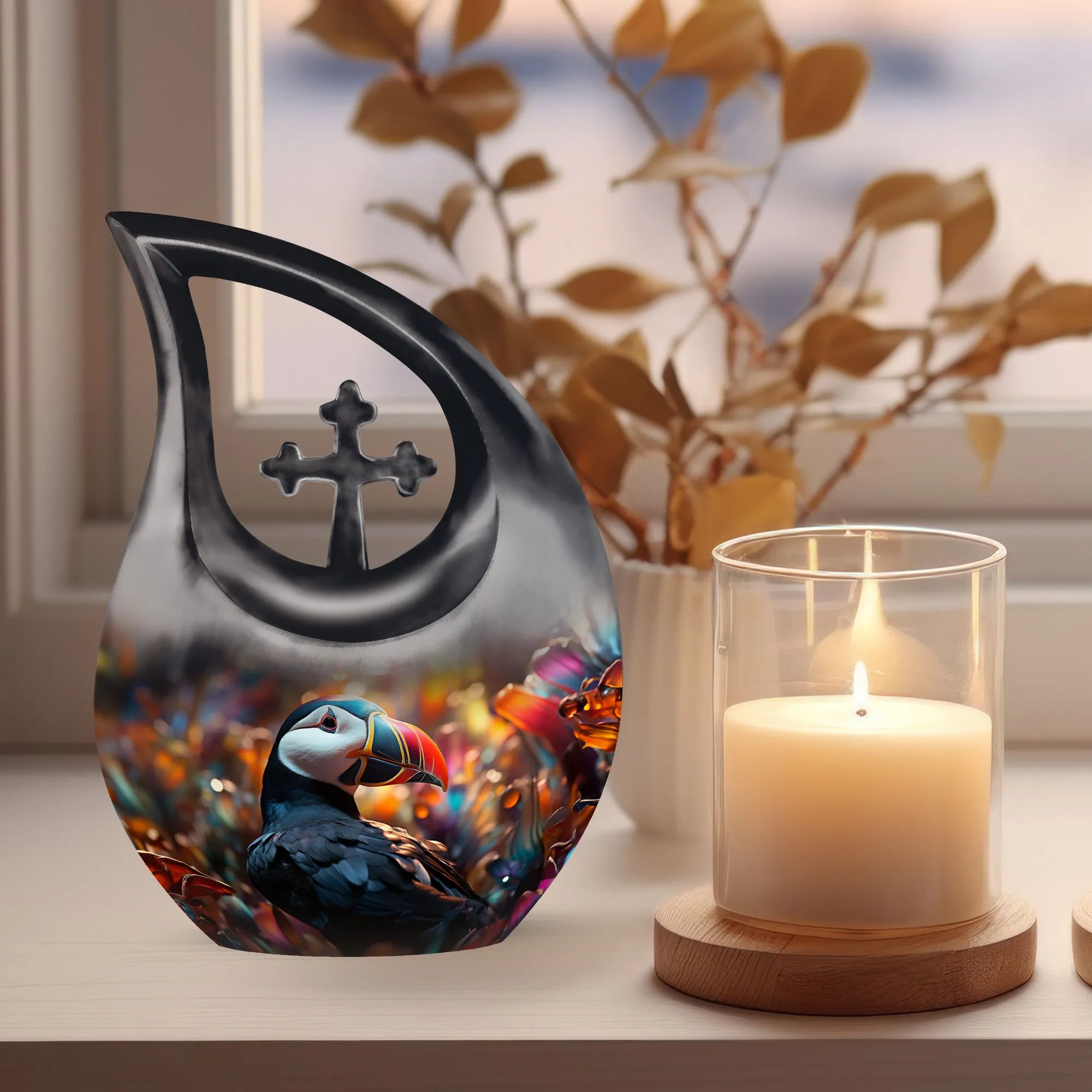 Toucans Eternal Rest: Personalized Cross-Drop Human Ashes Urn
