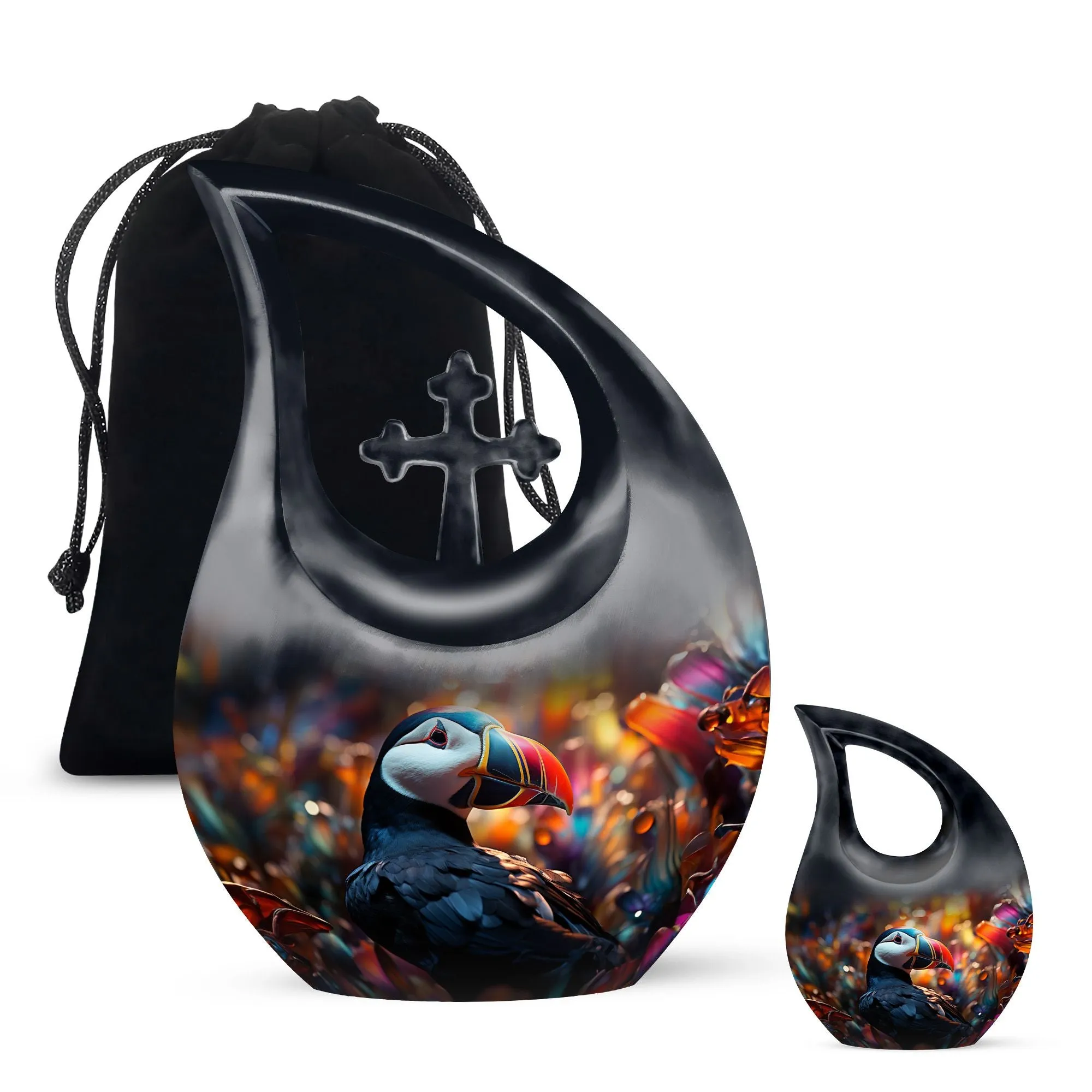 Toucans Eternal Rest: Personalized Cross-Drop Human Ashes Urn