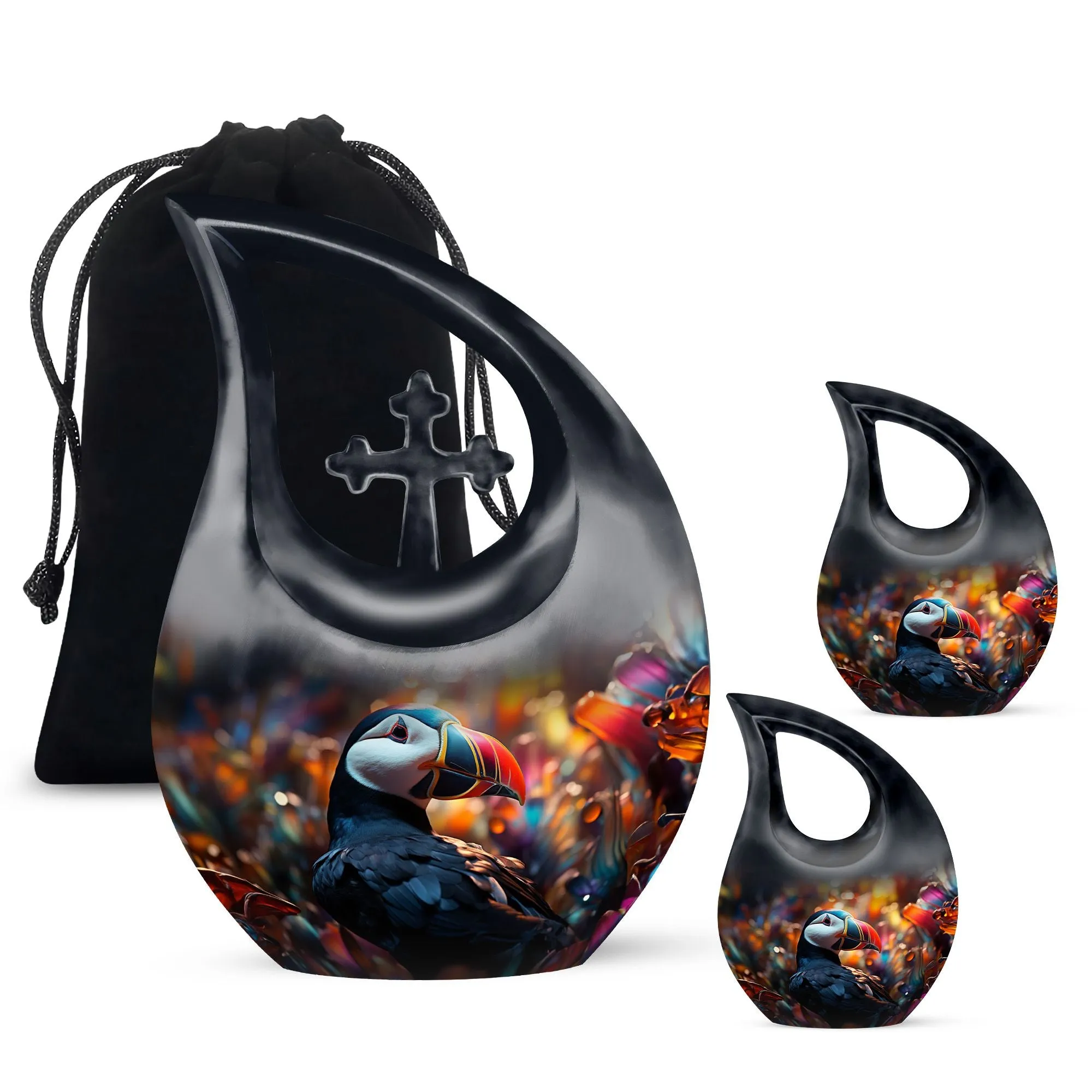 Toucans Eternal Rest: Personalized Cross-Drop Human Ashes Urn