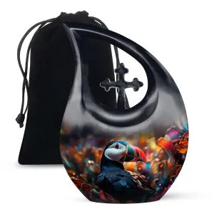 Toucans Eternal Rest: Personalized Cross-Drop Human Ashes Urn