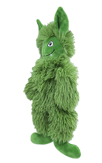 Trick or Treat Fuzzy Green Monster Halloween Dog Toy