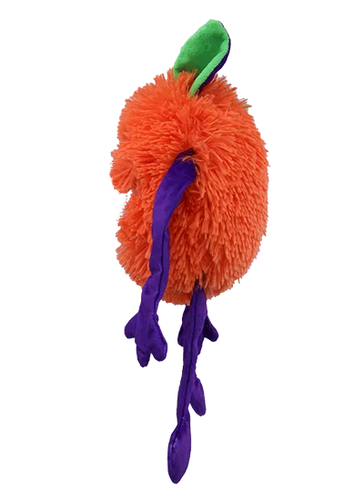 Trick or Treat Fuzzy Pumpkin Halloween Dog Toy