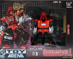 Unique Toys UT-W03 War Lord Savagebull 3 in 1 Robot Series No. 03