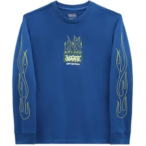 Vans Kids Neon Flames Long Sleeve T-Shirt - True Blue