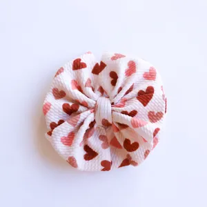 Vintage Hearts Ivory Bow